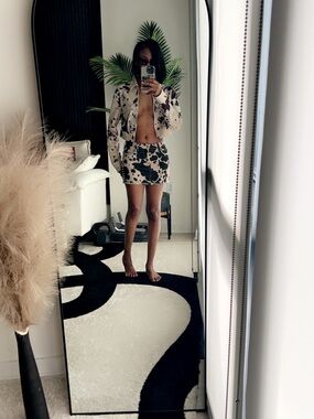 Playboy x Missguided Cow Print Studded Mini Skirt -